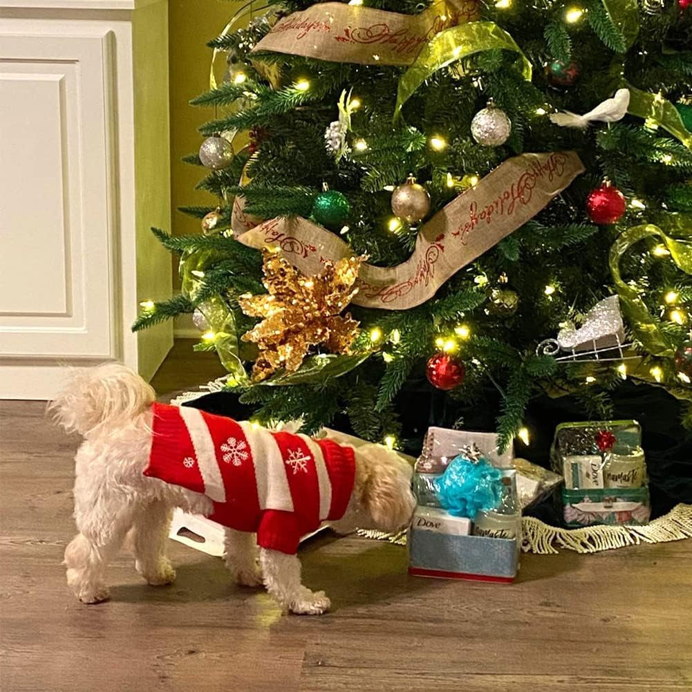 Dog Snow Sweaters Snowman Sweaters Xmas Dog Holiday Sweaters New Year Christmas Sweater Pet Clothes for Small Dog and Cat